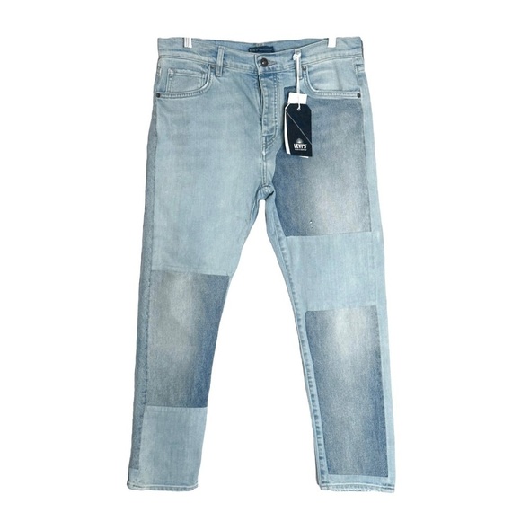 Levi’s Made & Crafted Slouchy Taper Jean Patchwork Two-Tone Denim NWT 28x27 Rare